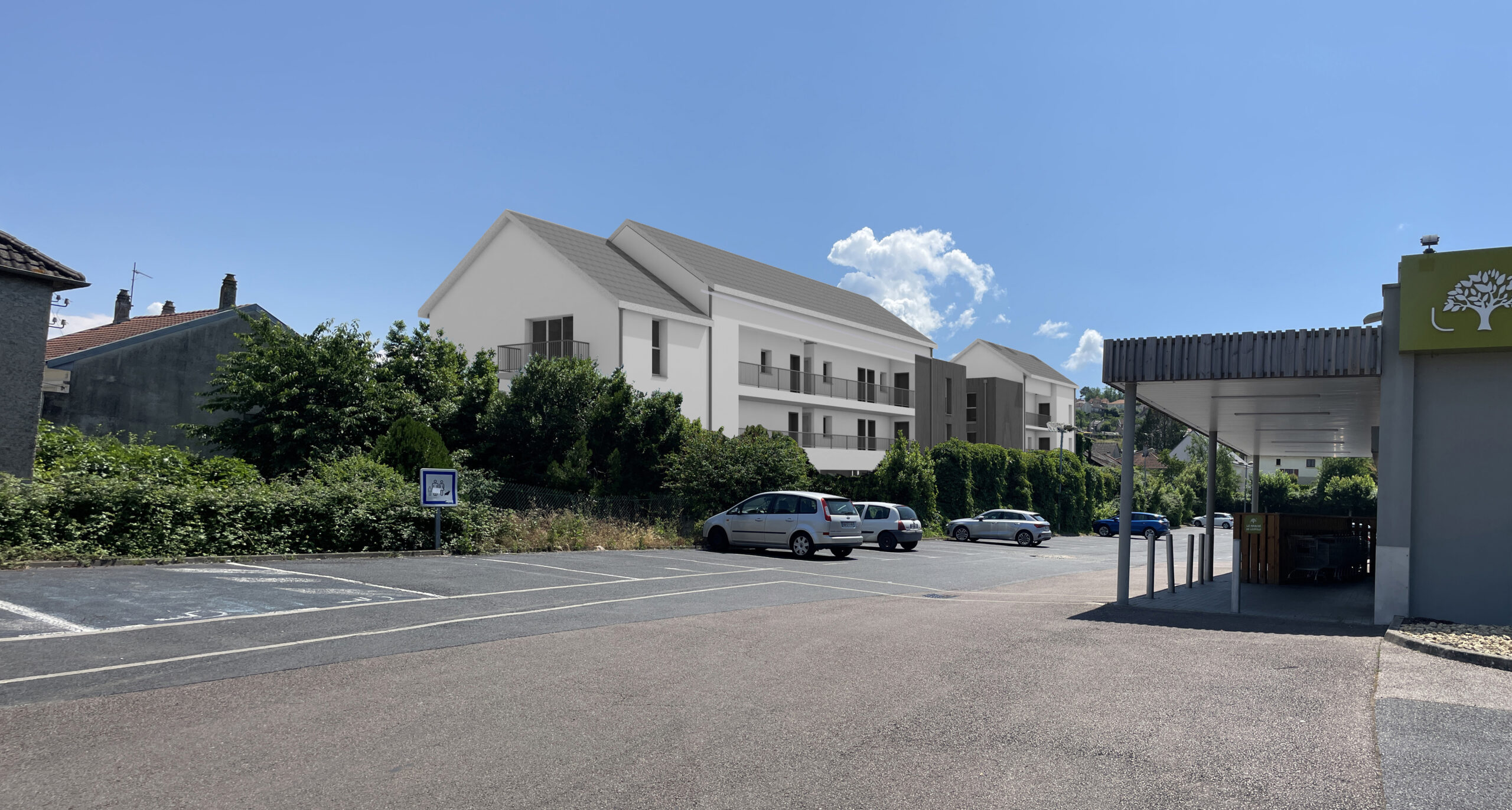 Façade de la Résidence Semard à Brive-la-Gaillarde – résidence étudiante de 24 logements conçue par ABC Architecture