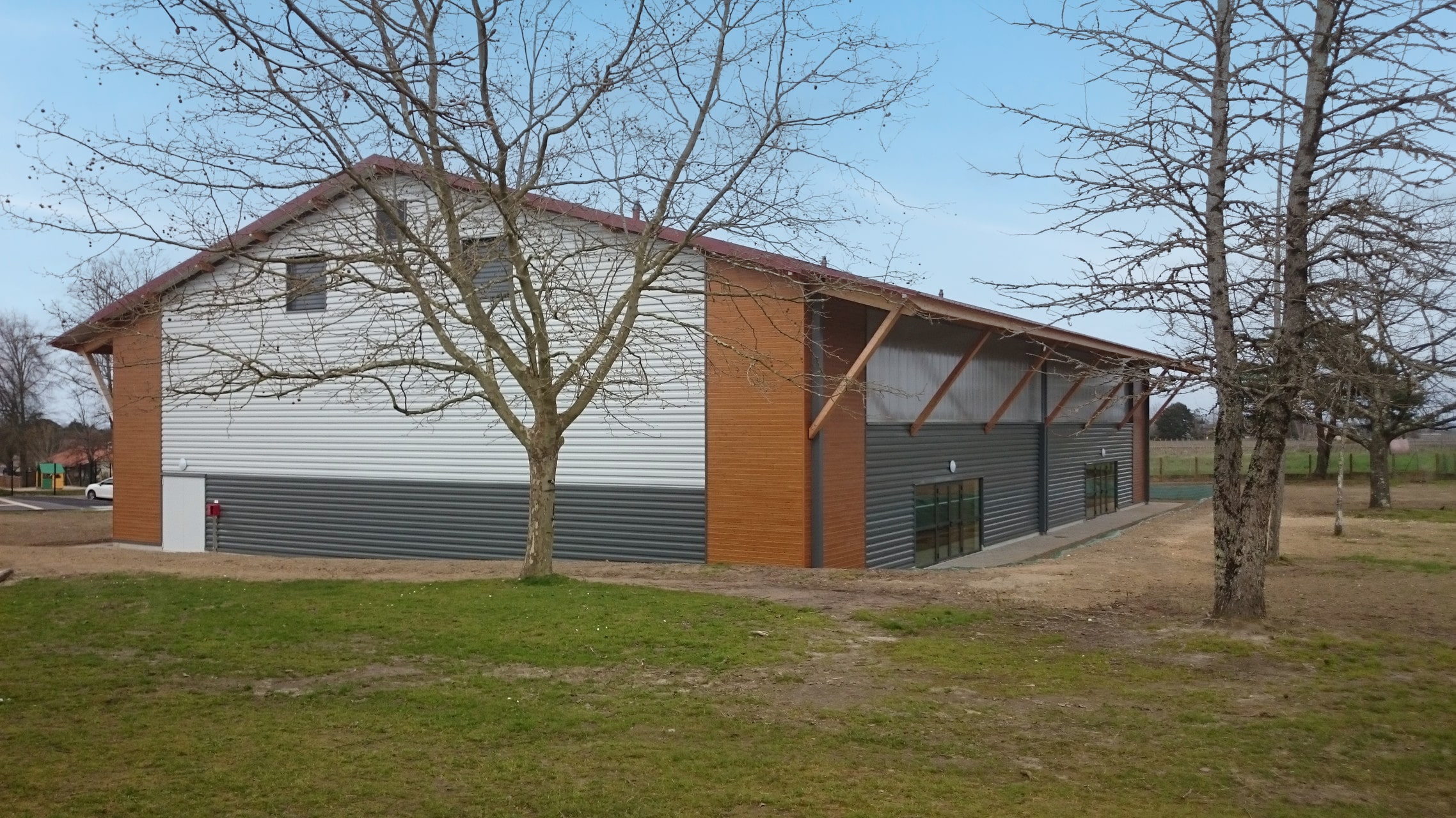 Construction du gymnase en bois d’Yvrac