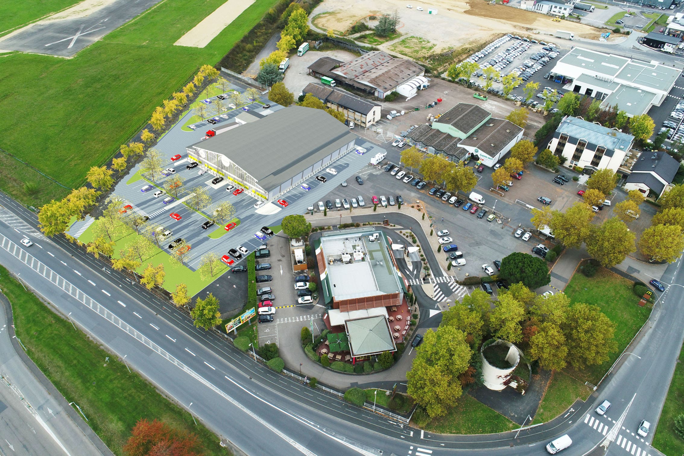 Construction du magasin Grand Frais à Brive-la-Gaillarde
