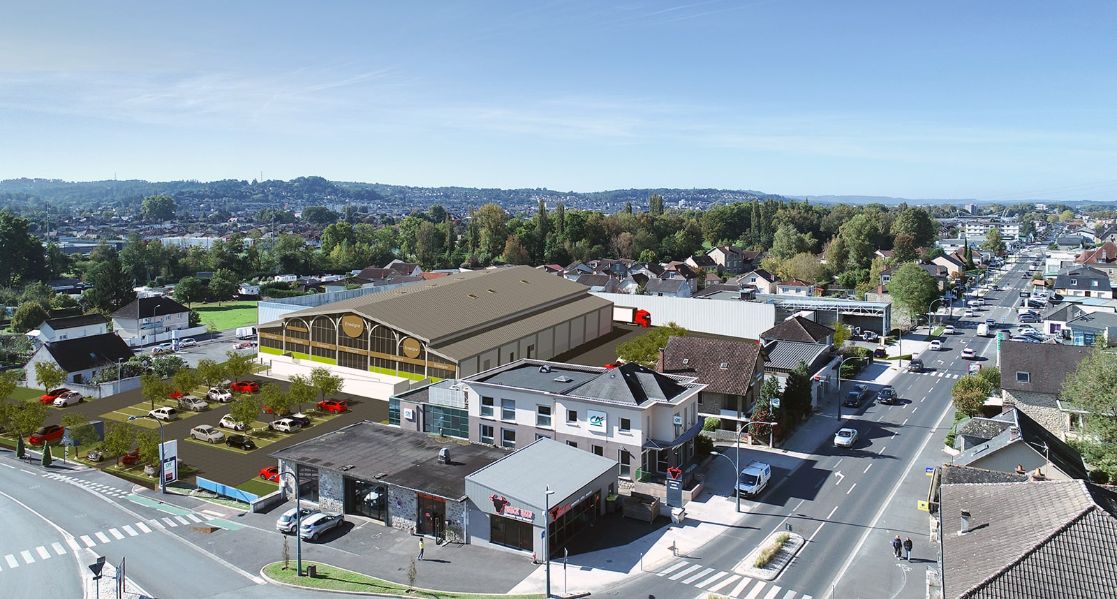 Construction du magasin Grand Frais à Malemort-sur-Corrèze