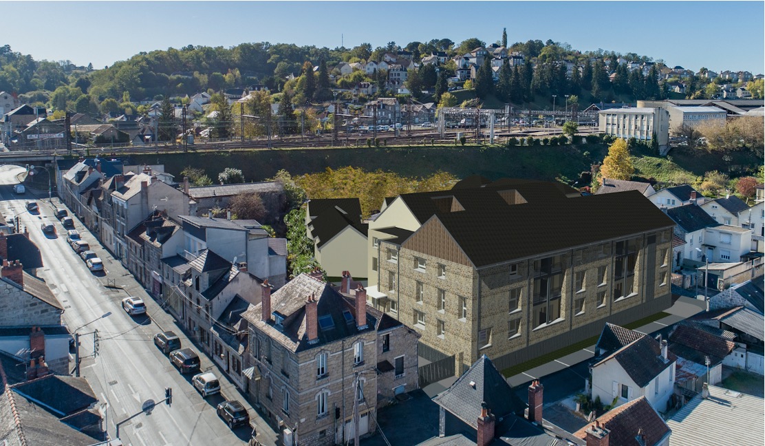 Résidence Montcalm à Brive-la-Gaillarde – requalification d’une friche industrielle en logements collectifs et villas conçus par ABC Architecture