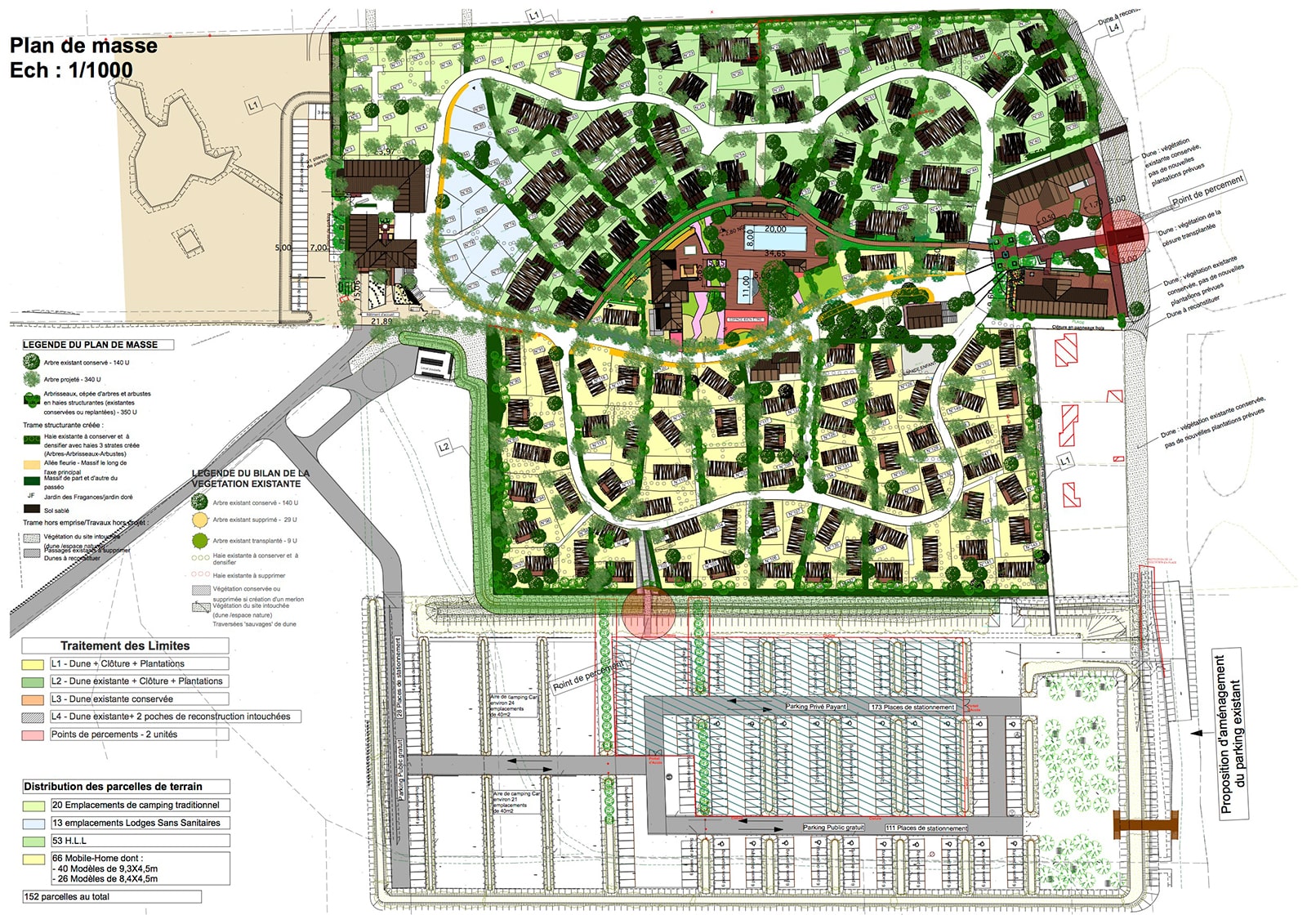 Aménagement du camping des Coussoules à la Franqui